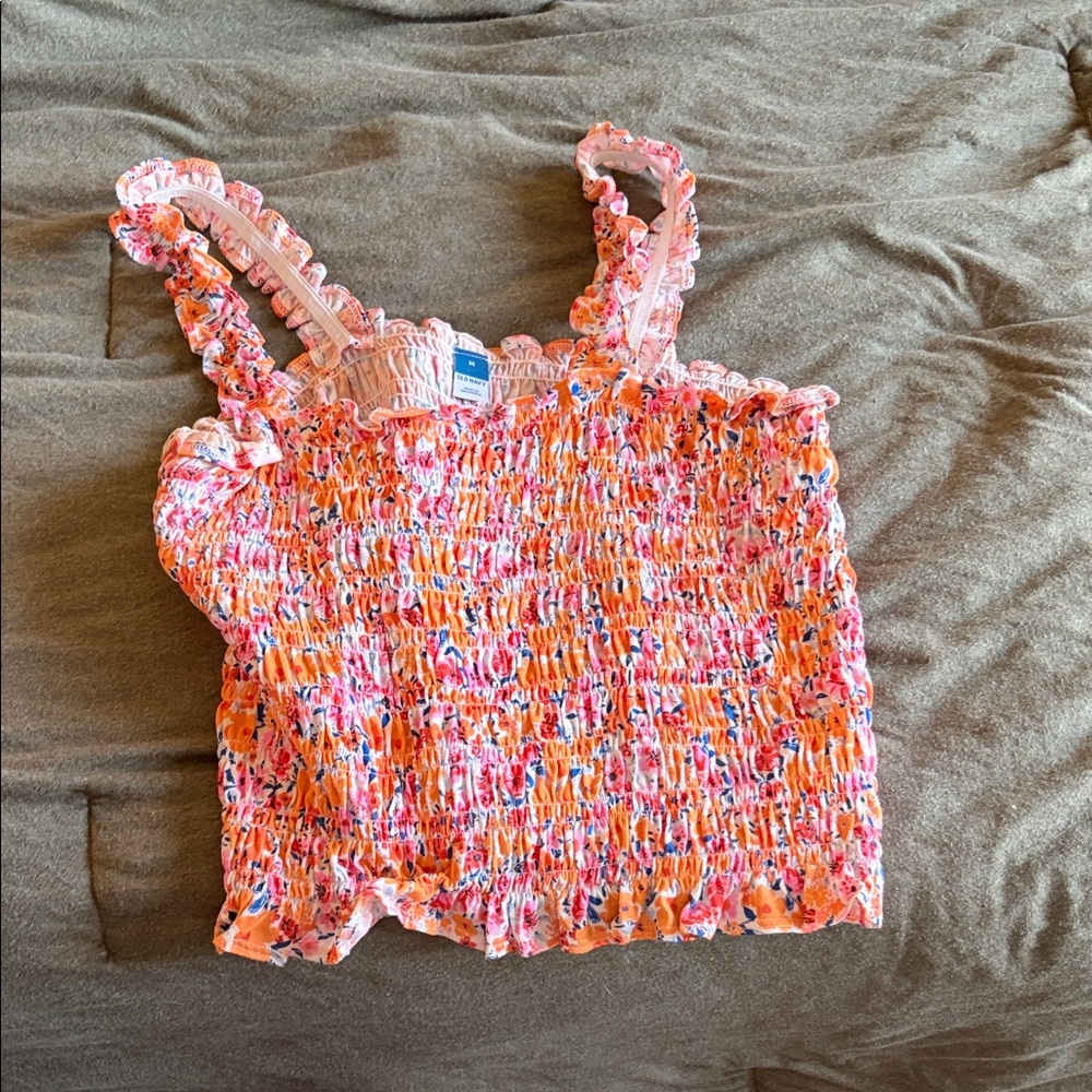 Old Navy Multicolor Smocked Tank Top